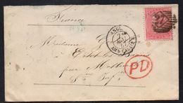 GB - QV / 1857 LETTRE POUR LA FRANCE - MOTTEVILLE  (ref 7613) - Lettres & Documents