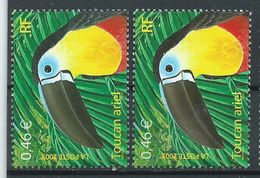 [21] Variété : N° 3549 Toucan Ailes Brunes Au Lieu De Bleu-vert + Normal  ** - Unused Stamps