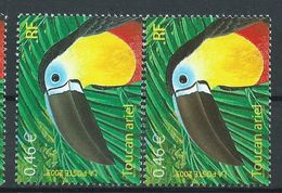 [21] Variété : N° 3549 Toucan Double-frappe + Normal  ** - Unused Stamps