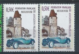 [21] Variété : N° 3576 Mulhouse Légendes Rose Au Lieu De Violette + Normal  ** - Unused Stamps