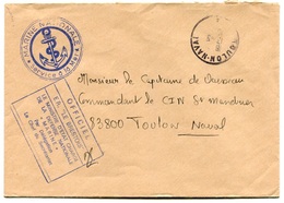 RC 8078 FRANCE POSTE NAVALE E.R. LE BRESTOIS LETTRE DE TOULON NAVAL - Scheepspost