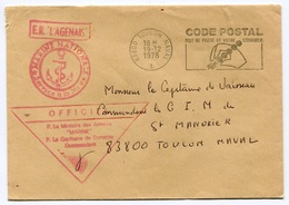 RC 8081 FRANCE 1978 POSTE NAVALE E.R. L'AGENAIS LETTRE DE TOULON NAVAL - Scheepspost