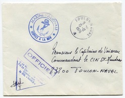 RC 8083 FRANCE 1976 POSTE NAVALE LE BSL RANCE LETTRE DE TOULON NAVAL - Scheepspost