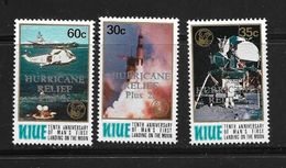 NIUE 1980 1er HOMME SUR LA LUNE SURCHARGES  YVERT N°261-266-272  NEUF MNH**​ - Oceanía