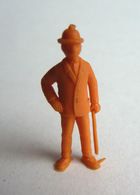 FIGURINE PUBLICITAIRE STENVAL TINTIN Monochrome Orange - Pas Dunkin - Hergé DUPOND - Tintin