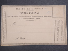 RÉUNION - Carte Précurseur De La Réunion Non Utilisé - L 15155 - Cartas & Documentos