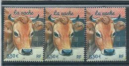 [21] Variété : N° 3664 La Vache Fond Brun + Vert + Bleu ** - Unused Stamps