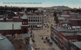 Dover New Hampshire, View Of Town From Opera House Tower, Street Scene C1910s Vintage Postcard - Dover