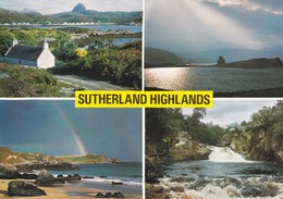 Postcard Sutherland Highlands Multiview PU 1997 My Ref  B22446 - Sutherland