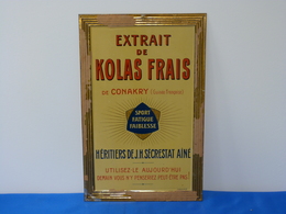 Plaque Métal "EXTRAIT DE KOLAS FRAIS" - Alimentaire