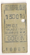 ANCIEN TICKET DE METRO ODEON    CPA1520 - Europe