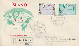 Enveloppe   FDC  1er  Jour     ISLANDE    Cable  Téléphonique  Transatlantique   1962 - FDC