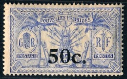 NOUVELLES HEBRIDES 1924 - Yv. 76 *   Cote= 5,00 EUR - Idole Indigène 50c Sur 25c ; Sans Filigrane  ..Réf.AFA22974 - Nuevos