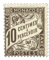 754 Monaco Taxe N°4* 10 C. Brun - Postage Due