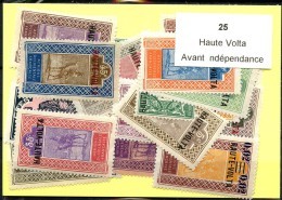 25 Timbres Haute Volta Avant Independance - Sonstige & Ohne Zuordnung