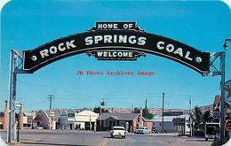 279225-Wyoming, Rock Springs, The Welcome Arch, Business District, 50s Cars, Sanborn By Dexter Press No 31003-B - Rock Springs