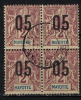 MAYOTTE     N°  YVERT     21   X  4    ( 4 )     OBLITERE       ( O   3/01 ) - Oblitérés