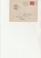 LETTRE AFFRANCHIE N° 283  ET TAXE BELGE N° 41  - CAD PARIS 1936 - 1960-.... Covers & Documents