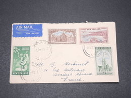 NOUVELLE ZÉLANDE - Enveloppe De Riverton Par Avion Pour La France En 1951 , Affranchissement Plaisant - L 15296 - Cartas & Documentos