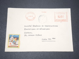 FINLANDE - Enveloppe De Helsinki Pour La France En 1946 , Affranchissement Mécanique , Vignette - L 15438 - Brieven En Documenten