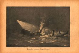 Torpedoboot Von Einem Kreuzer Ueberrannt /Druck,entnommen Aus Zeitschrift /Datum Unbekannt - Empaques