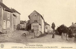 CPA - COUSSEY (88) - Aspect De La Rue De Neufchâteau Et De La Rue Haute Au Début Du Siècle - Coussey