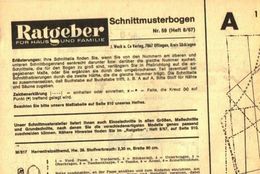 Schnittmusterbogen 59 /entnommen Aus Ratgeber Fuer Haus Und Familie /Datum Unbekannt - Colis