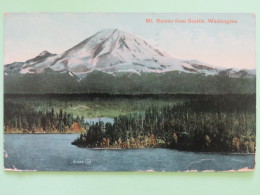 Canada 1911 Postcard ""Mt. Rainier From Seattle"" To England - King - Covers & Documents