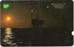 United Kingdom -  Oil Rigs - GPT, BP (Small Logo - Deep Notch), 100 Units, Text BP PET DE, Without CN, Used - Plateformes Pétrolières