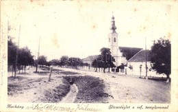 T3 1936 Harkány, Utcakép A Református Templommal. Székely Dohányáruda Kiadása  (fl) - Zonder Classificatie