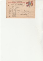 CARTE AUX DRAPEAUX EN FRANCHISE - CAD TRESOR ET POSTES 24-12-1914- 123 - - Storia Postale