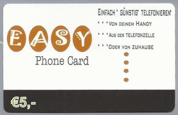 DE.- Duitsland. EASY Phone Card. Einfach Gunstig Telefonieren. €5,- - GSM, Cartes Prepayées & Recharges