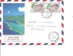 Polynésie ( Lettre Par Avion De 1989 De Afareaitu-Moorea Vers La Belgique à Voir) - Covers & Documents