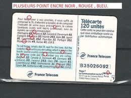 VARIÉTÉS FRANCE TÉLÉCARTE 07 / 93  CALL HOME F380C  GEM1B   120 U UTILISÉE - Errors And Oddities