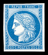 ** N°4d, 25c Bleu, Impression De 1862, Fraîcheur Postale. SUP (certificat)   Qualité: ** - 1849-1850 Ceres