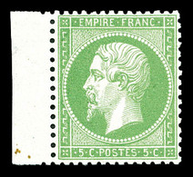 ** N°20, 5c Vert, Fraîcheur Postale, Très Bon Centrage. SUP (signé Calves/certificat)   Qualité: ** - 1862 Napoléon III.