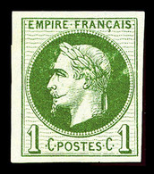 (*) N°25d, 1c Bronze, Réimpression De Granet, Infime Froissure Sinon Superbe (signé Brun/certificat)   Qualité: (*)   Co - 1863-1870 Napoléon III. Laure