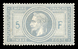 * N°33A, 5F Violetgris Avec 5 Et F En Bleu, Très Bon Centrage, Très Frais. TB. R.R (signé Calves/certificat)   Qualité:  - 1863-1870 Napoléon III. Laure