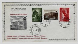 Belgie - Belgique 943/45 FDC - Edition Rodan - Breendonk - 1951-1960