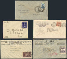 450 BRAZIL: 5 Covers Used Between 1939 And 1941, Franked With A Single Stamp, Most Commemoratives, VF General Quality, H - Andere & Zonder Classificatie