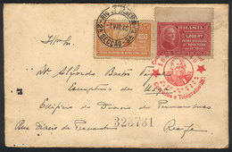 459 BRAZIL: Registered Cover Sent From Rio To Recife On 1/AU/1940 With Nice Commemorative Postage, VF Quality! - Andere & Zonder Classificatie