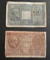 Italia Biglietto Di Stato 1944 Luogotenenza 10 Lire Giove E 5 Lire Atena Elmata - Biglietti Di Stato
