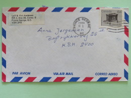 Canada 1984 Cover To Denmark - Furniture - Cartas & Documentos