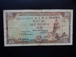 MACAO : 10 PATACAS  12.5.1984  P 59c    TB+ - Macao