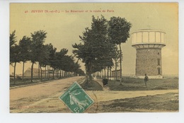 JUVISY SUR ORGE - Le Réservoir Et La Route De Paris (carte Toilée ) - Juvisy-sur-Orge