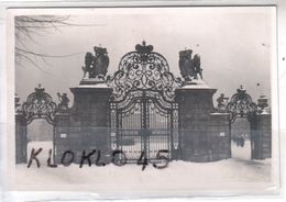 Autriche - CARTE PHOTO Vien Vienne Bellevedere Castel - Vue Des Grilles Fermées Sous La Neige - Cachet Tampon Au Dos - Belvedère