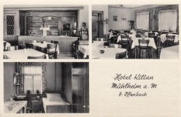 Meuhlheim Germany Hotel Kilian Interior Views Bedroom Dining Room, C1950s Vintage Postcard - Muehlheim