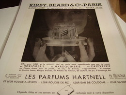 ANCIENNE PUBLICITE PARFUM HARTNELL 1940 - Zonder Classificatie