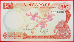√ UNCOMMON TYPE: SINGAPORE ★ 10 DOLLARS (1967) CRISP! LOW START ★ NO RESERVE! - Singapour
