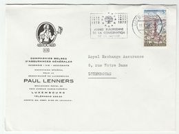 1970 LUXEMBOURG COVER Illus ADVERT COMPAGNIES BELGES D'ASSURANCE European NATURE SLOGAN  Vinyard  GRAPES Stamps - Brieven En Documenten